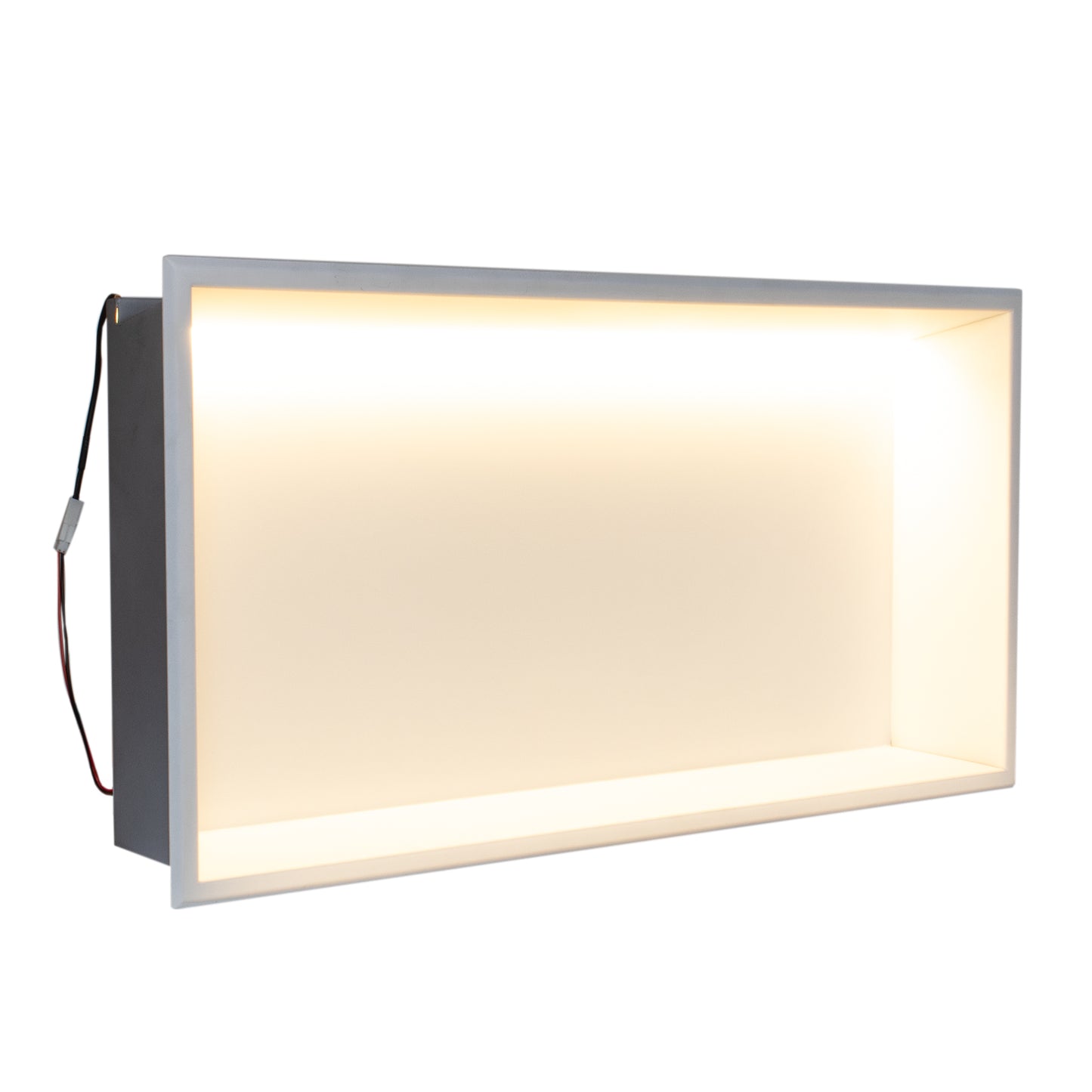 Thermopanel Stainless Steel Recess Shower Niche - White