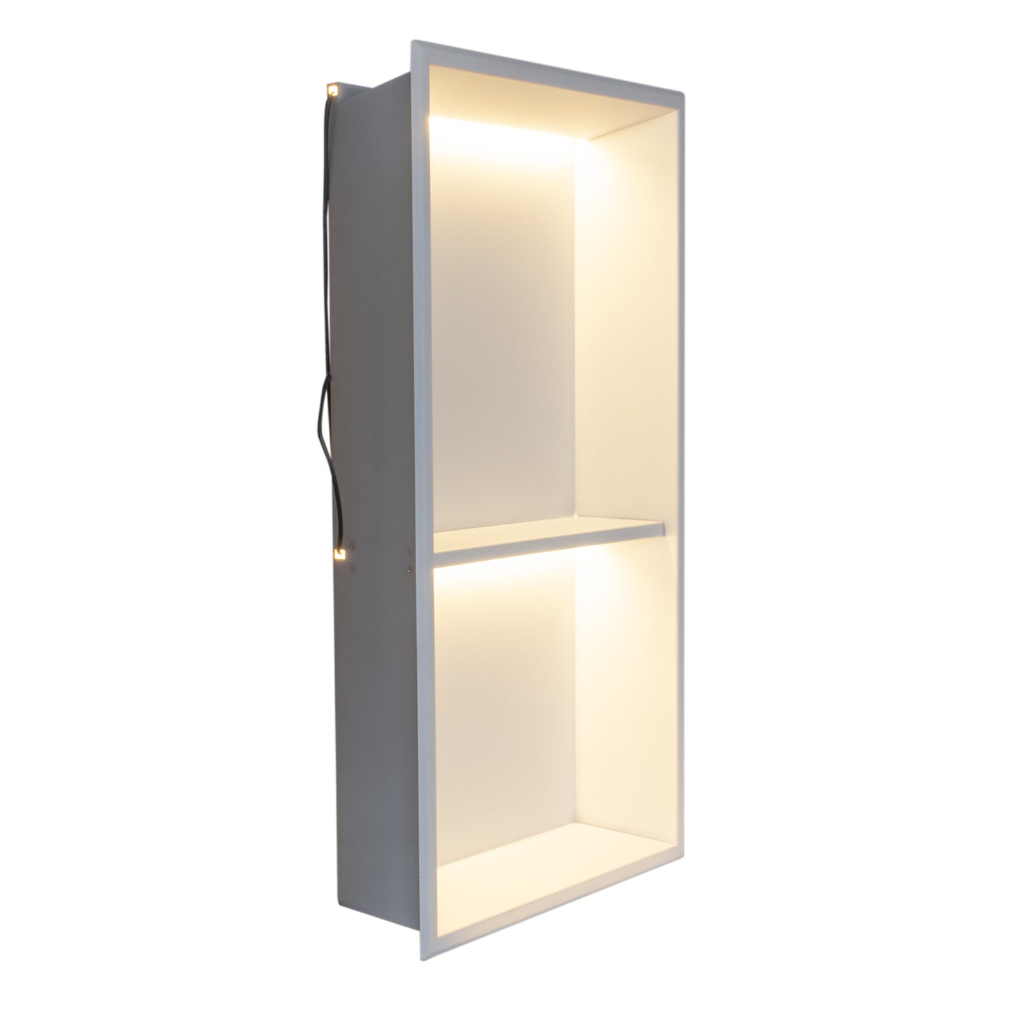 Thermopanel Stainless Steel Recess Shower Niche - White