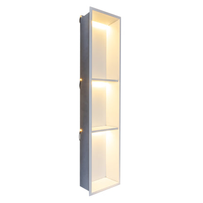 Thermopanel Stainless Steel Recess Shower Niche - White