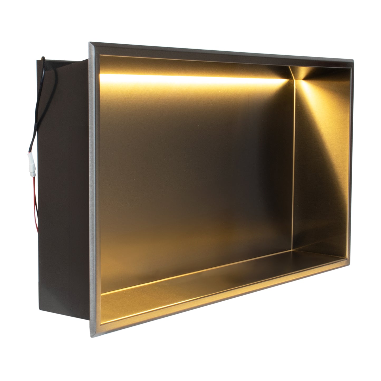 Thermopanel Stainless Steel Recess Shower Niche - Noir Black