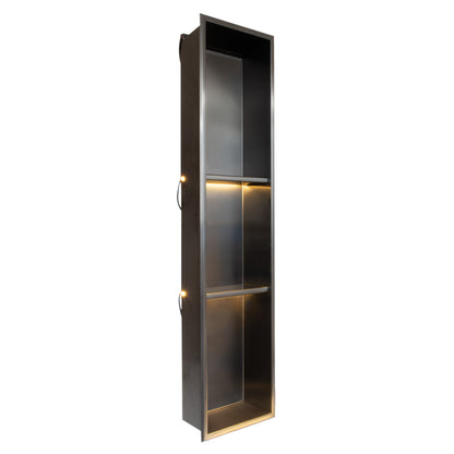 Thermopanel Stainless Steel Recess Shower Niche - Noir Black