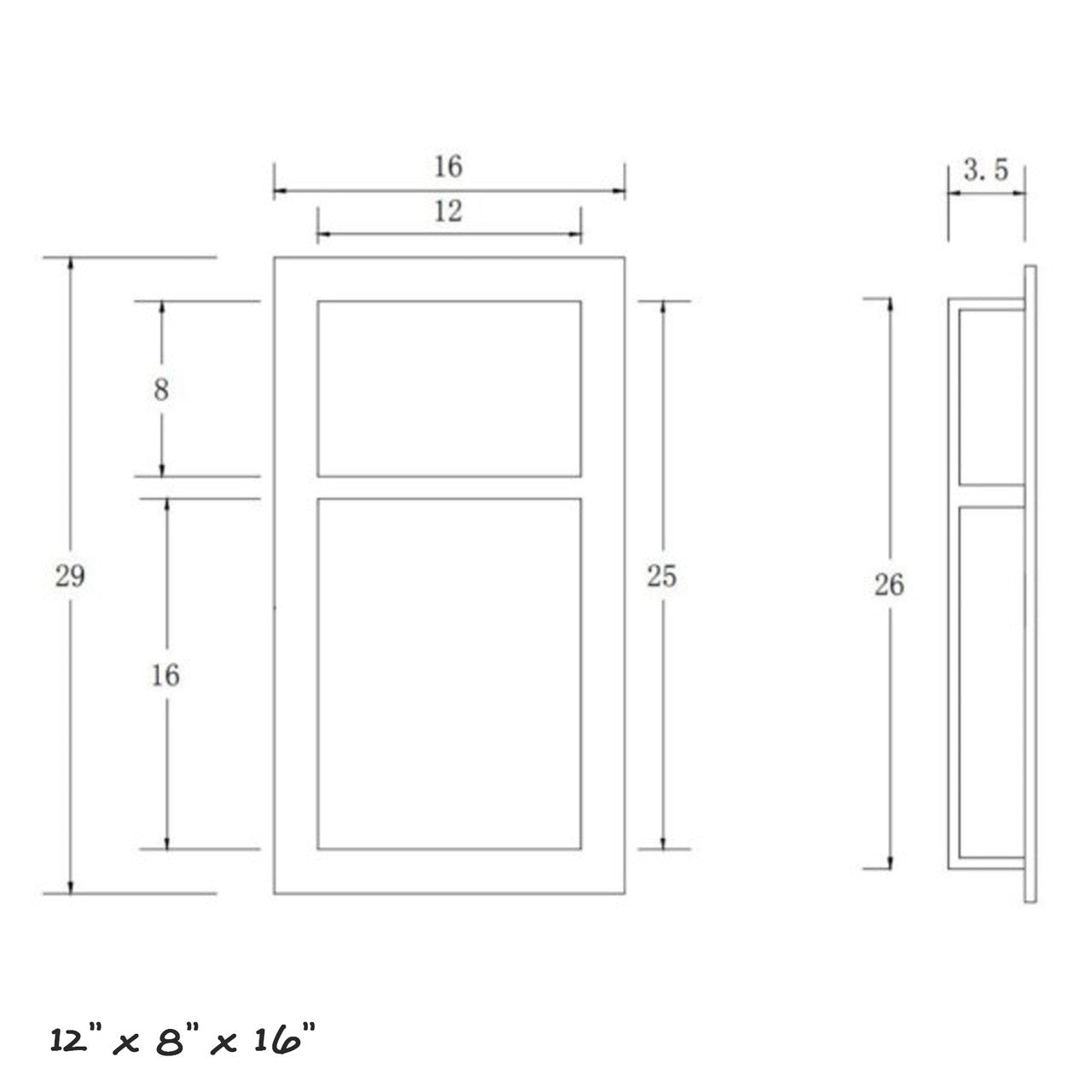 Thermopanel Tileable Shower Niche with Flange