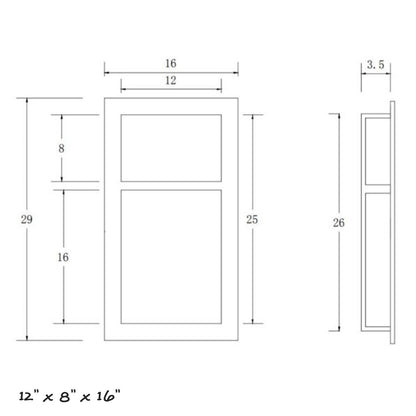 Thermopanel Tileable Shower Niche with Flange