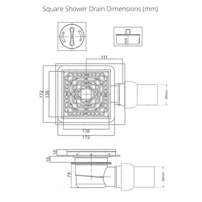 Thermopanel Wetroom Shower Tray Former with Corner Drain