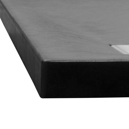 Thermopanel SMC Slate Effect Corner Shower Tray - Black