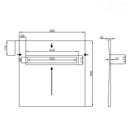 INSL8 Linear Wet Room Tile On Shower Trays- Stainless Steel