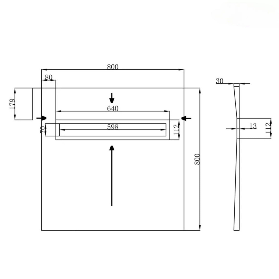 INSL8 Linear Wet Room Tile On Shower Trays- Stainless Steel