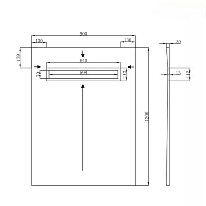 INSL8 Linear Wet Room Tile On Shower Trays- Stainless Steel