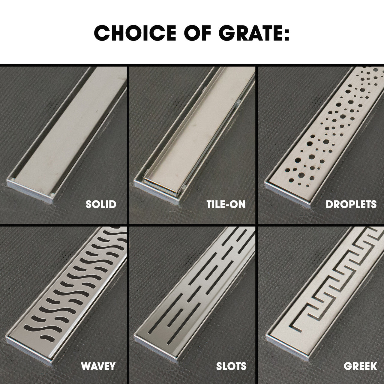 Linear Wetroom Shower Trays with Centre Drain Position