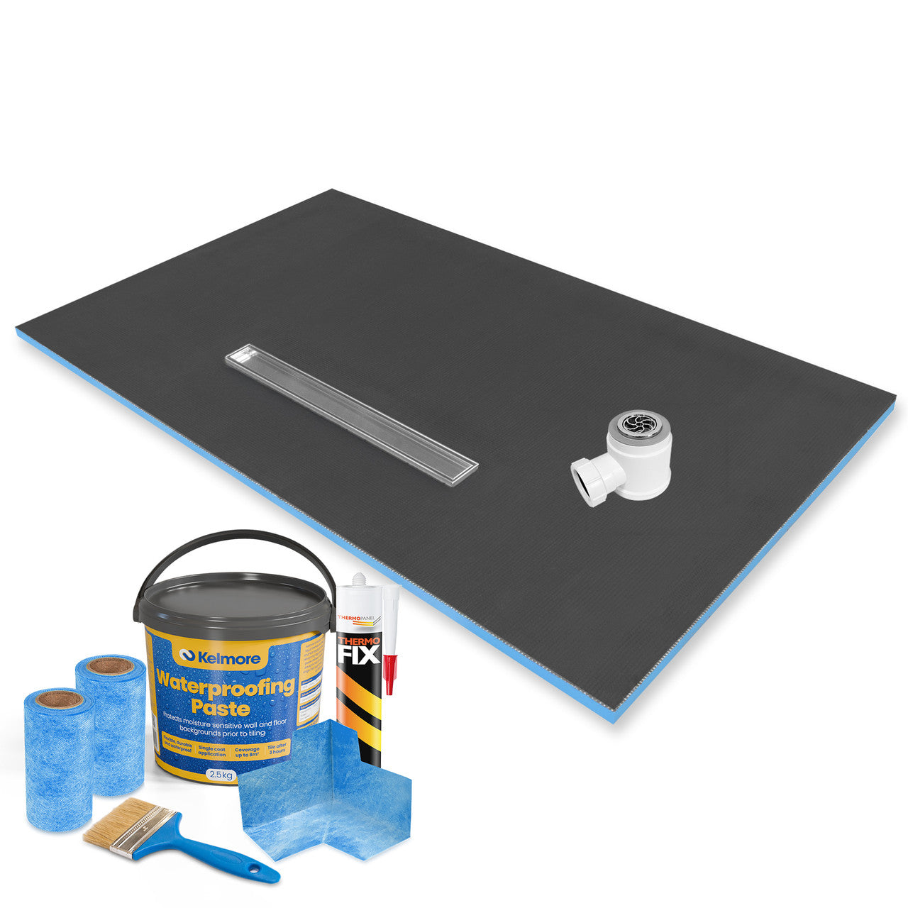 Linear Wetroom Shower Trays with Longside Drain Position