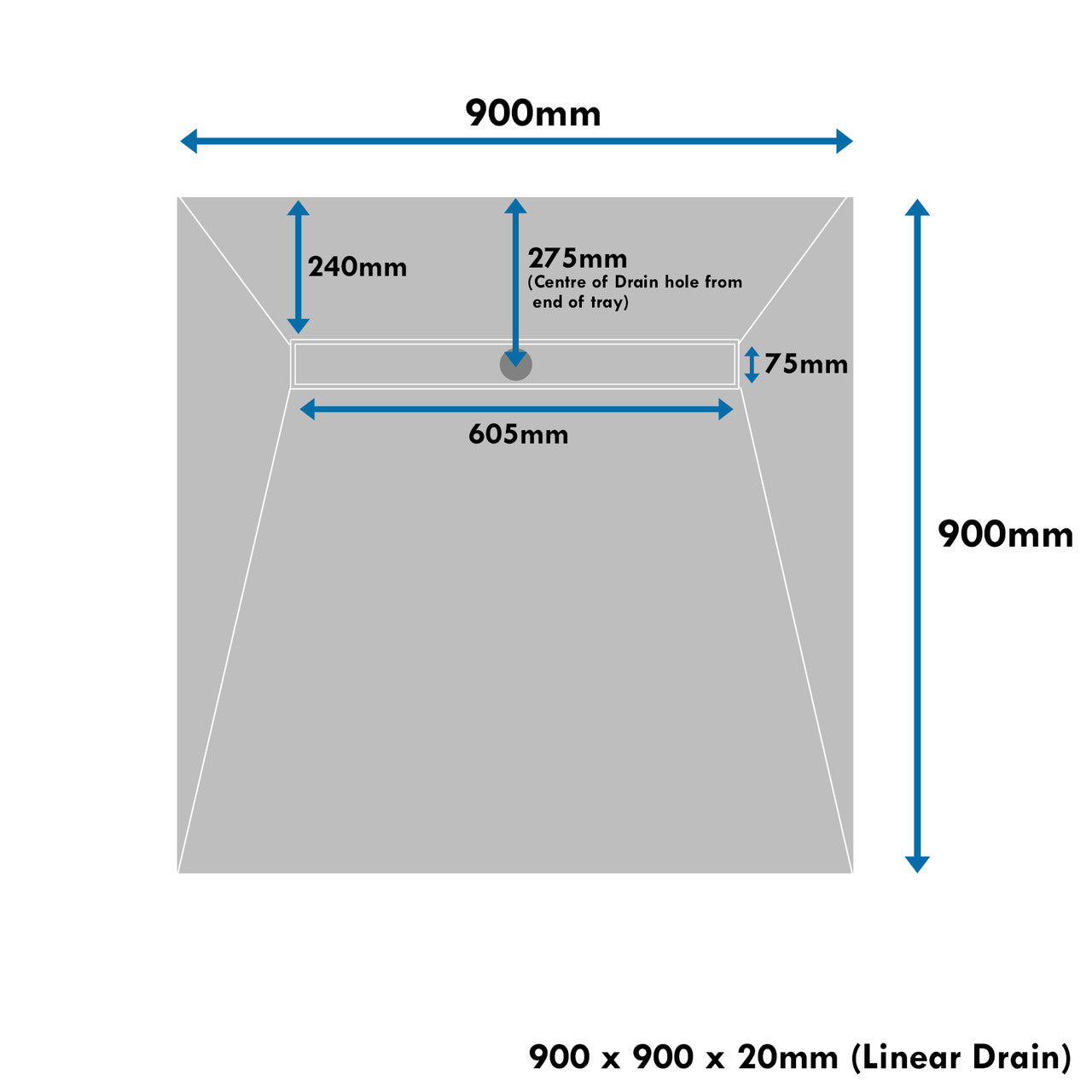 900 x 900 x 20mm