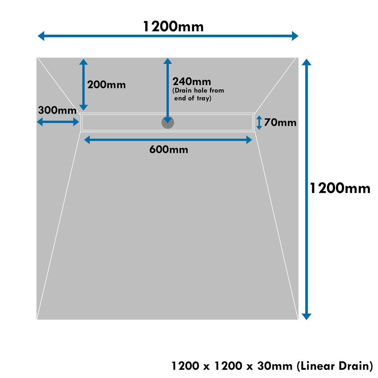 1200 x 1200 x 30mm