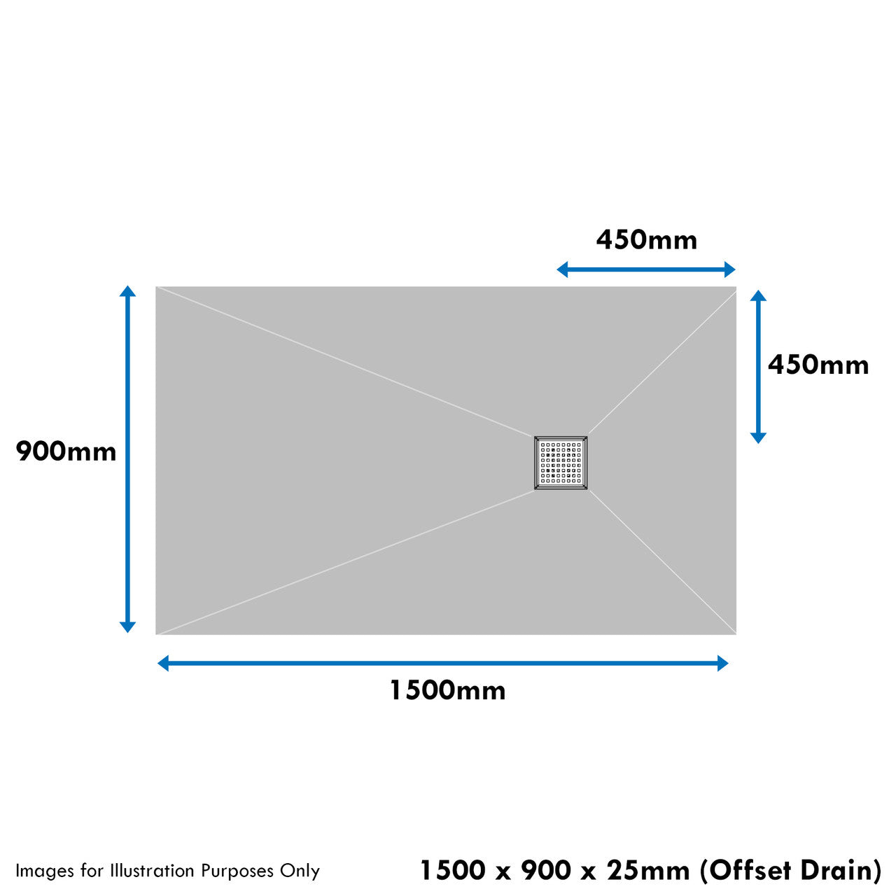 1500 x 900 30mm (Offset)