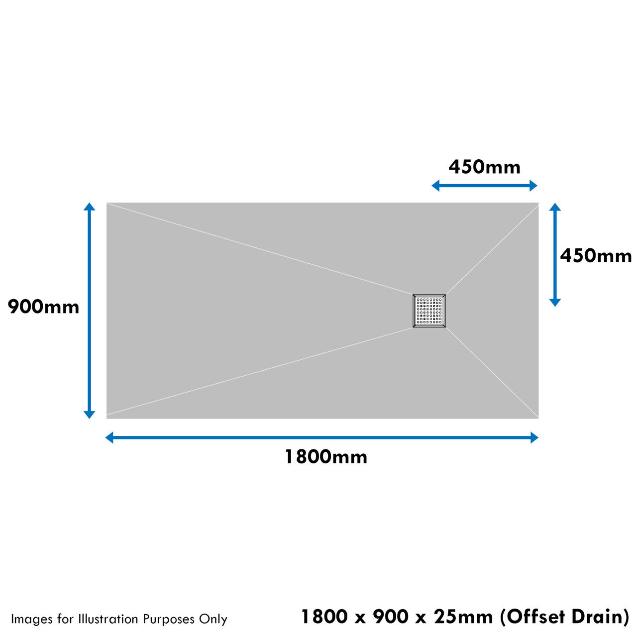 1800 x 900 30mm (Offset)