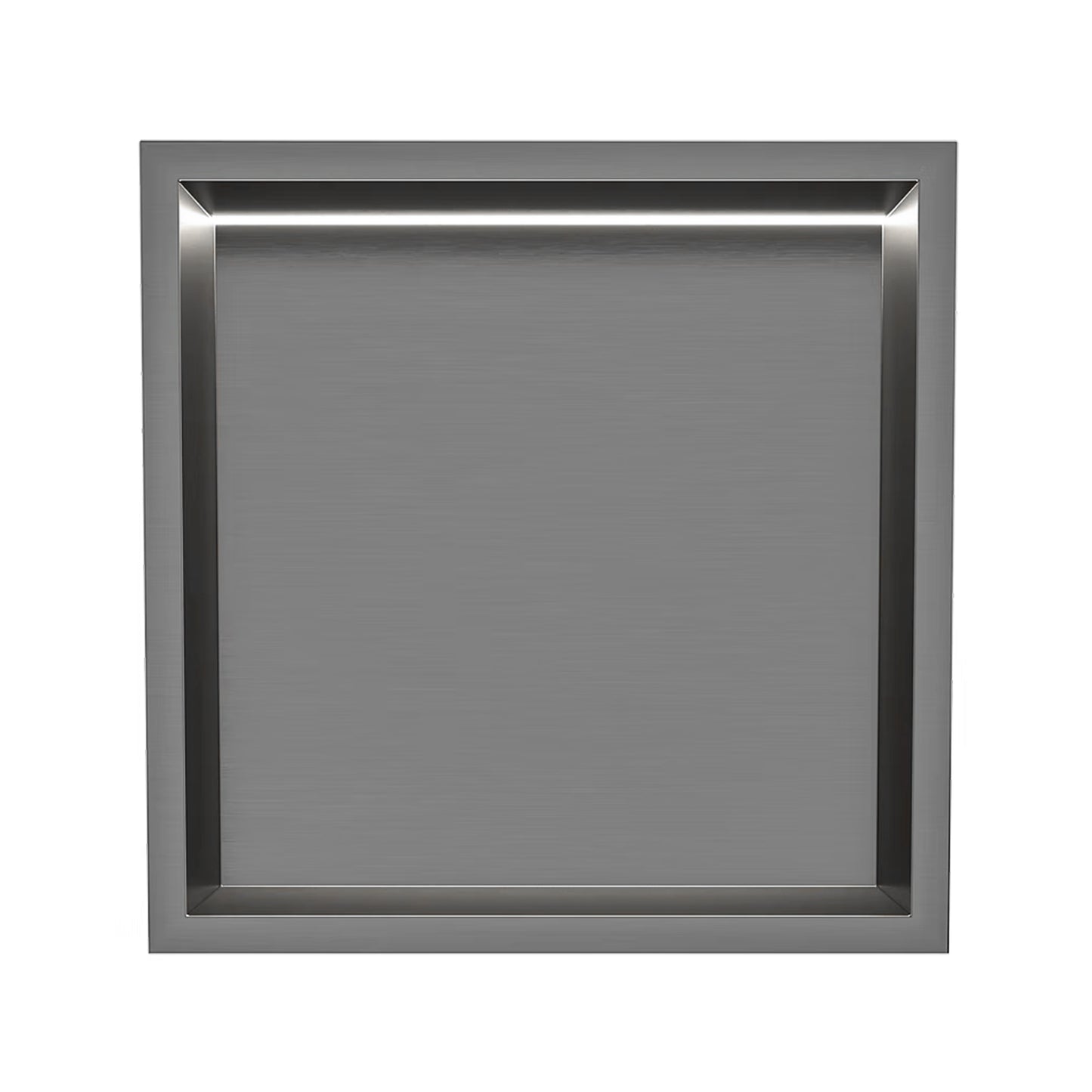 Thermopanel Gunmetal LED Shower Niche | Stainless Steel Recessed Wall Niche