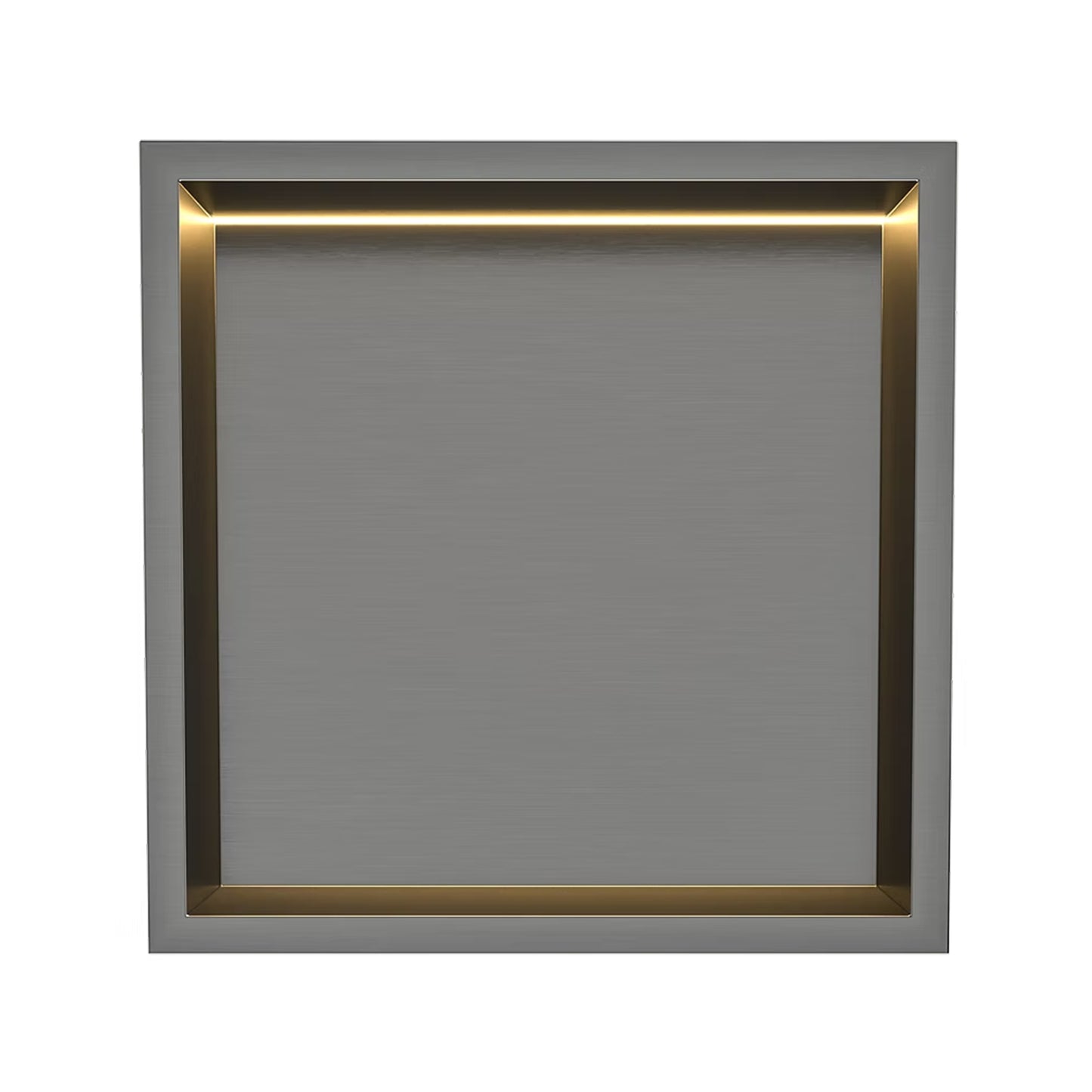 Thermopanel Gunmetal LED Shower Niche | Stainless Steel Recessed Wall Niche