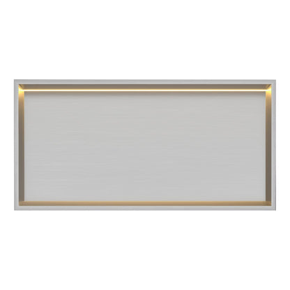 Thermopanel Brushed Steel LED Shower Niche | Stainless Steel Recessed Wall Niche