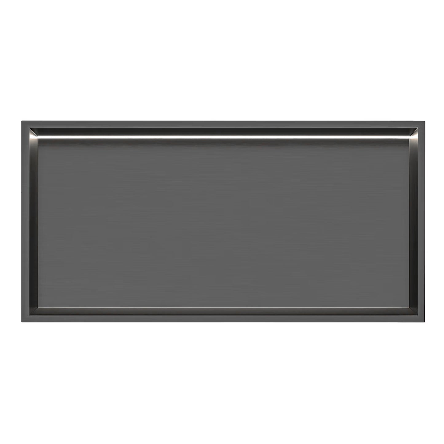 Thermopanel Gunmetal LED Shower Niche | Stainless Steel Recessed Wall Niche