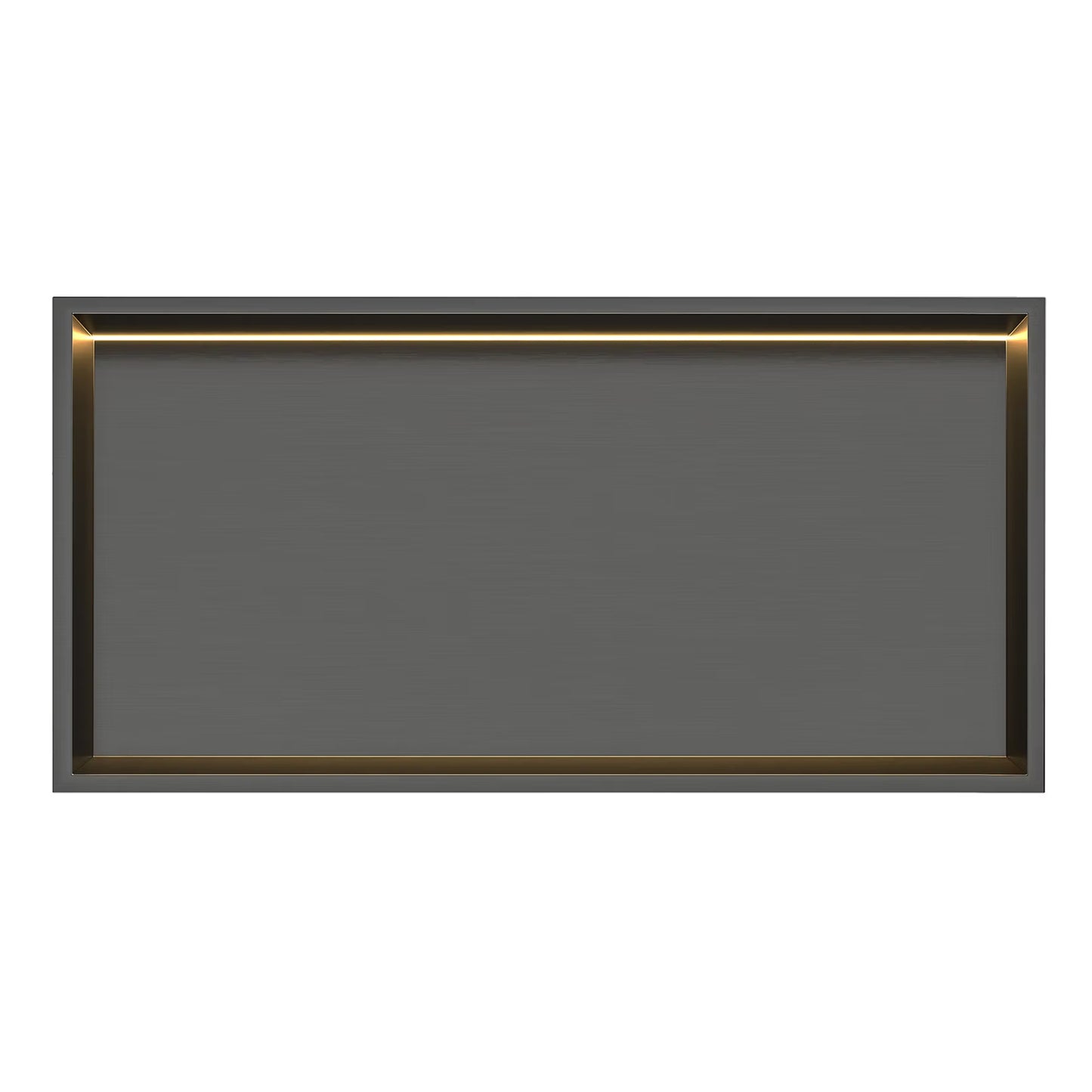 Thermopanel Gunmetal LED Shower Niche | Stainless Steel Recessed Wall Niche