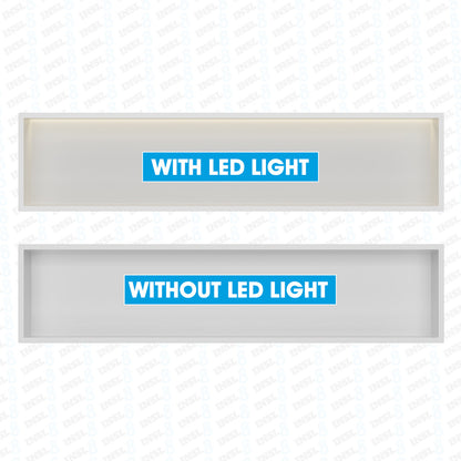 INSL8 Stainless Steel Matte White Shower Niches – Shelved & Standard Options | With or Without LED Lighting