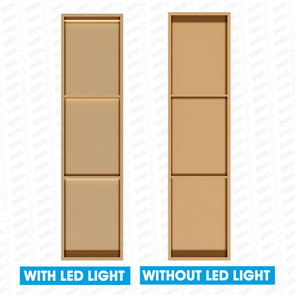INSL8 Stainless Steel Rose Gold Shower Niches – Shelved & Standard Options | With or Without LED Lighting