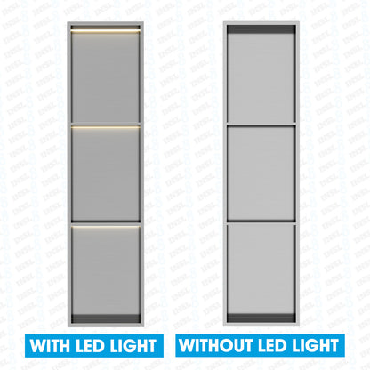 INSL8 Stainless Steel Brushed Steel Shower Niches – Shelved & Standard Options | With or Without LED Lighting