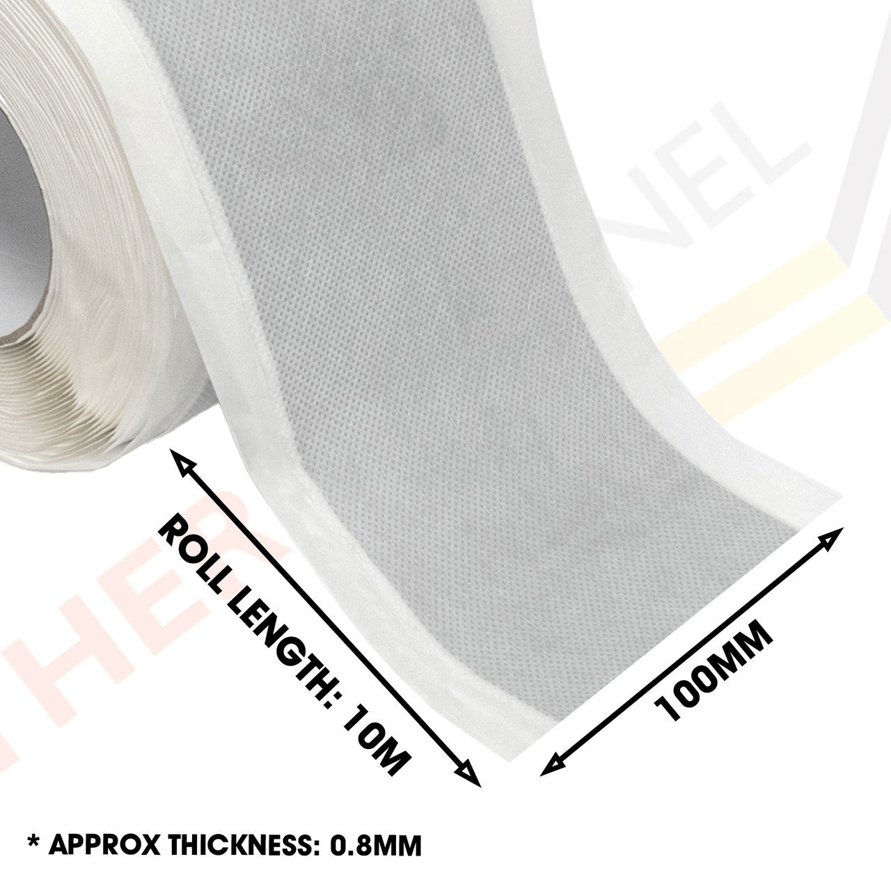 10m X 100mm Self Adhesive Butyl Waterproof Reinforcement Tape Fleece Coated