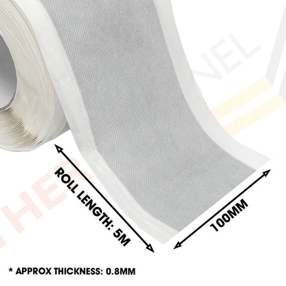 5m X 100mm Self Adhesive Butyl Waterproof Reinforcement Tape Fleece Coated