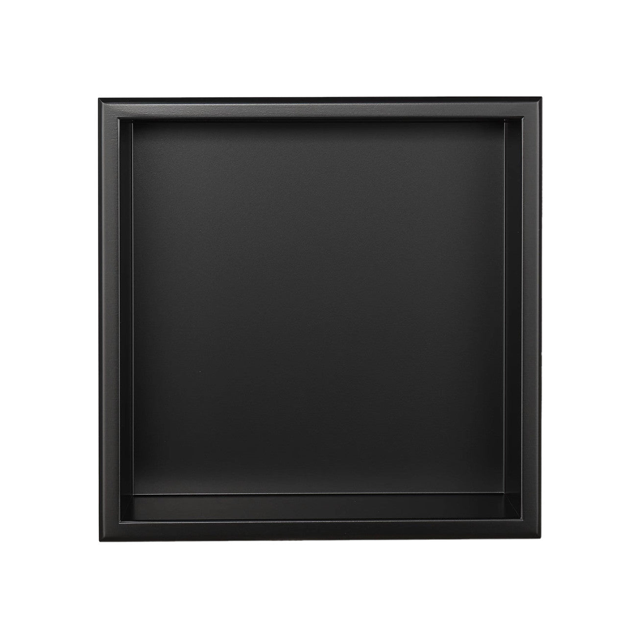 Thermopanel Stainless Steel Shower Niche with Optional LED - Matte Black (80mm Depth)