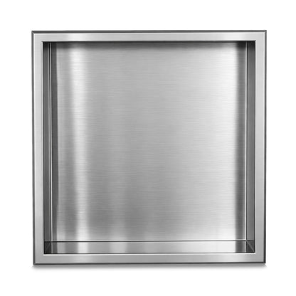 Thermopanel Stainless Steel Shower Niche with Optional LED - Stainless Steel (80mm Depth)