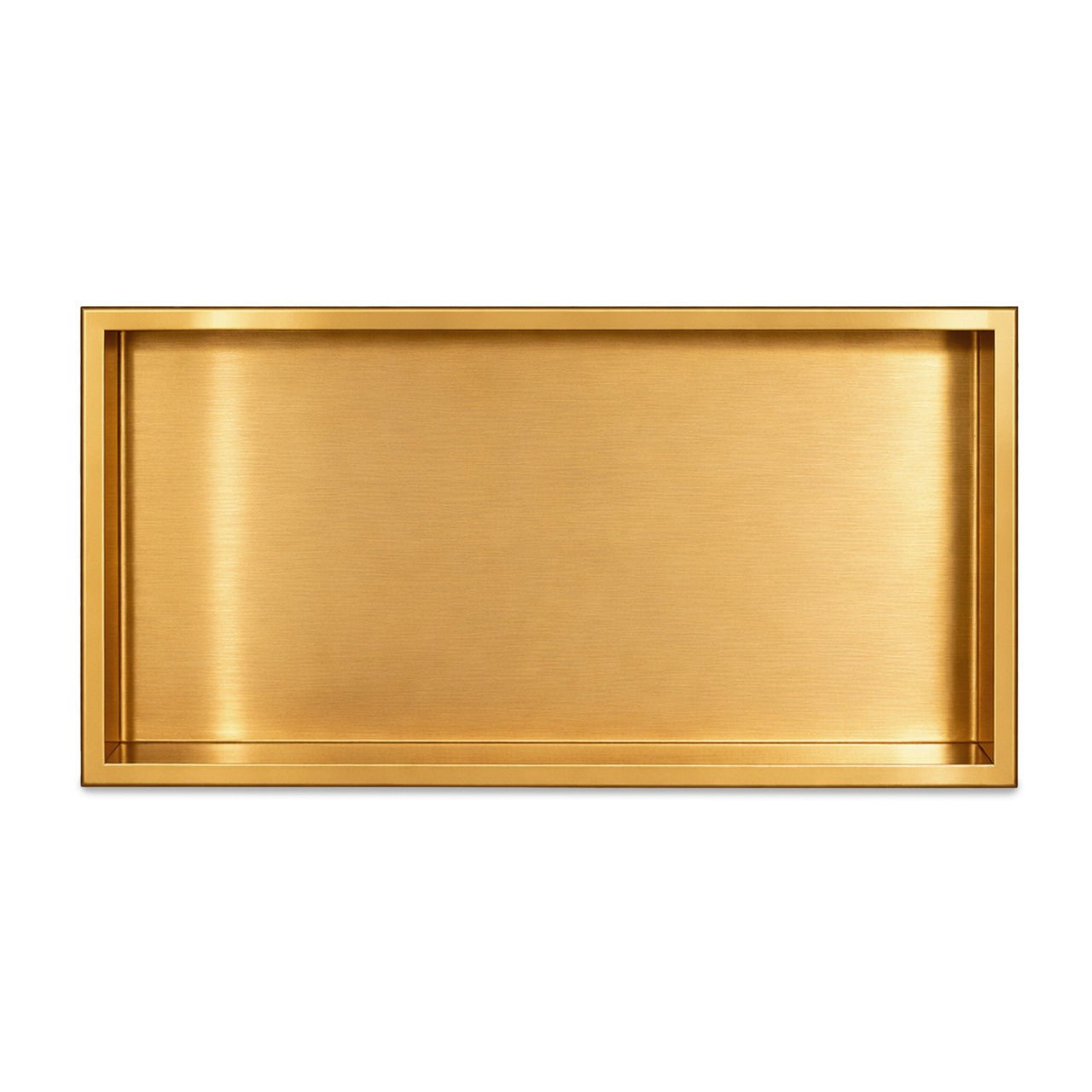 Thermopanel Stainless Steel Shower Niche with Optional LED - Satin Gold (80mm Depth)