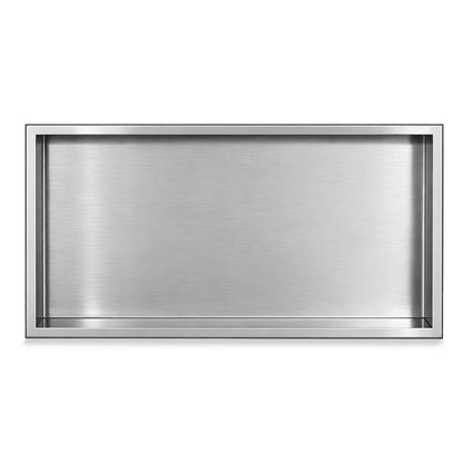 Thermopanel Stainless Steel Shower Niche with Optional LED - Stainless Steel (80mm Depth)