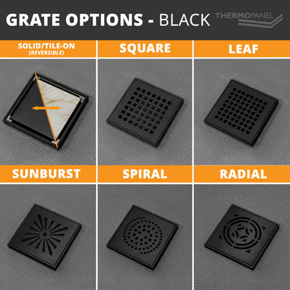 Square Drain Black Grate Designs