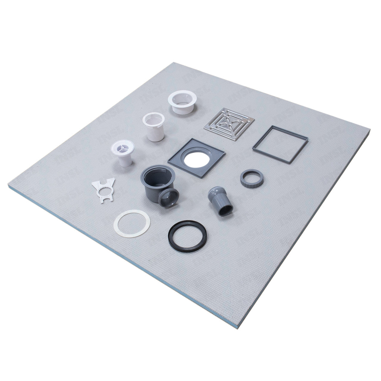 INSL8 Square Drain Wetroom Shower Trays - Offset Drain Position (ISF - OFF)