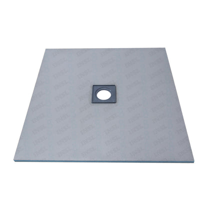 INSL8 Square Drain Wetroom Tile On Shower Trays - Centre Drain Position