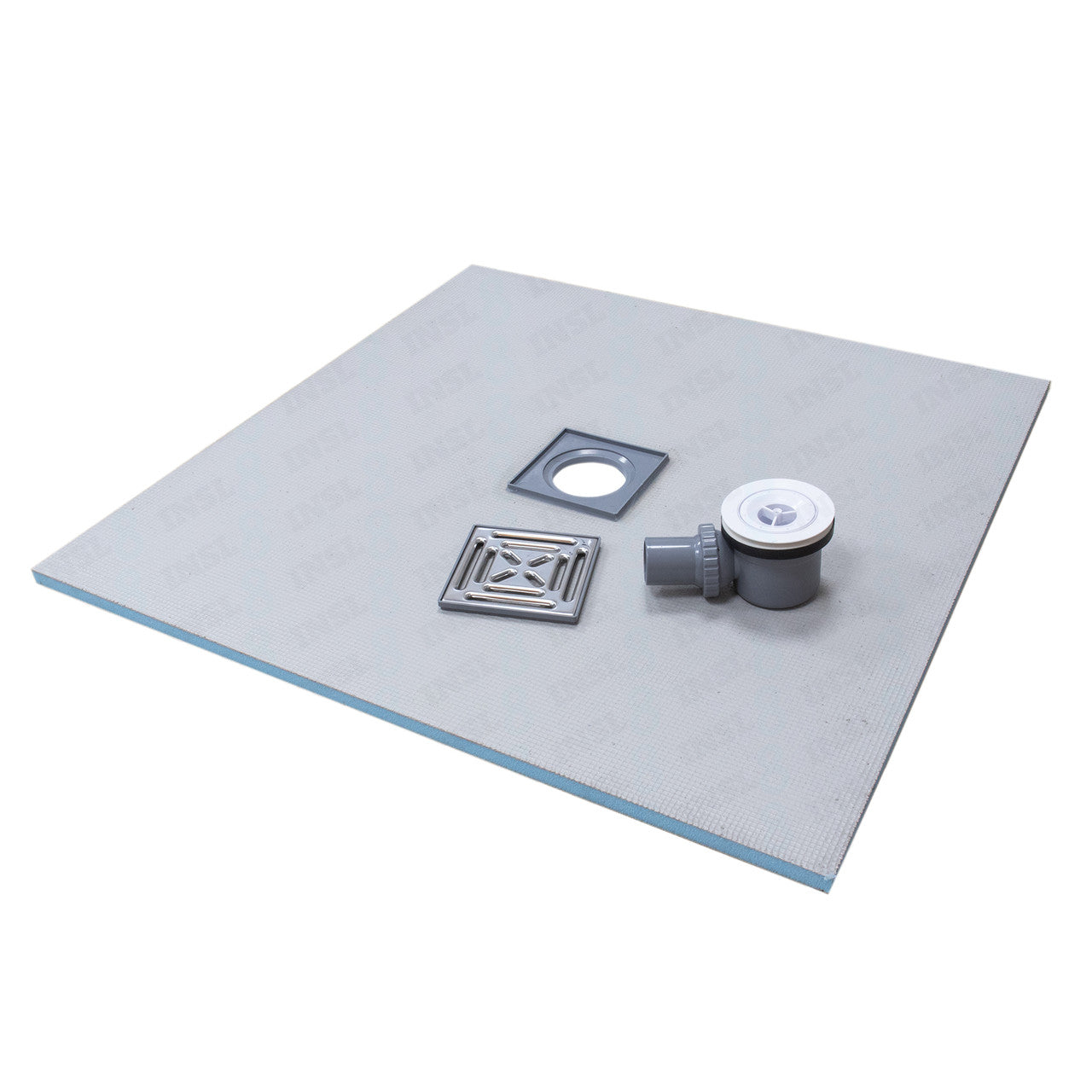 INSL8 Square Drain Wetroom Tile On Shower Trays - Centre Drain Position