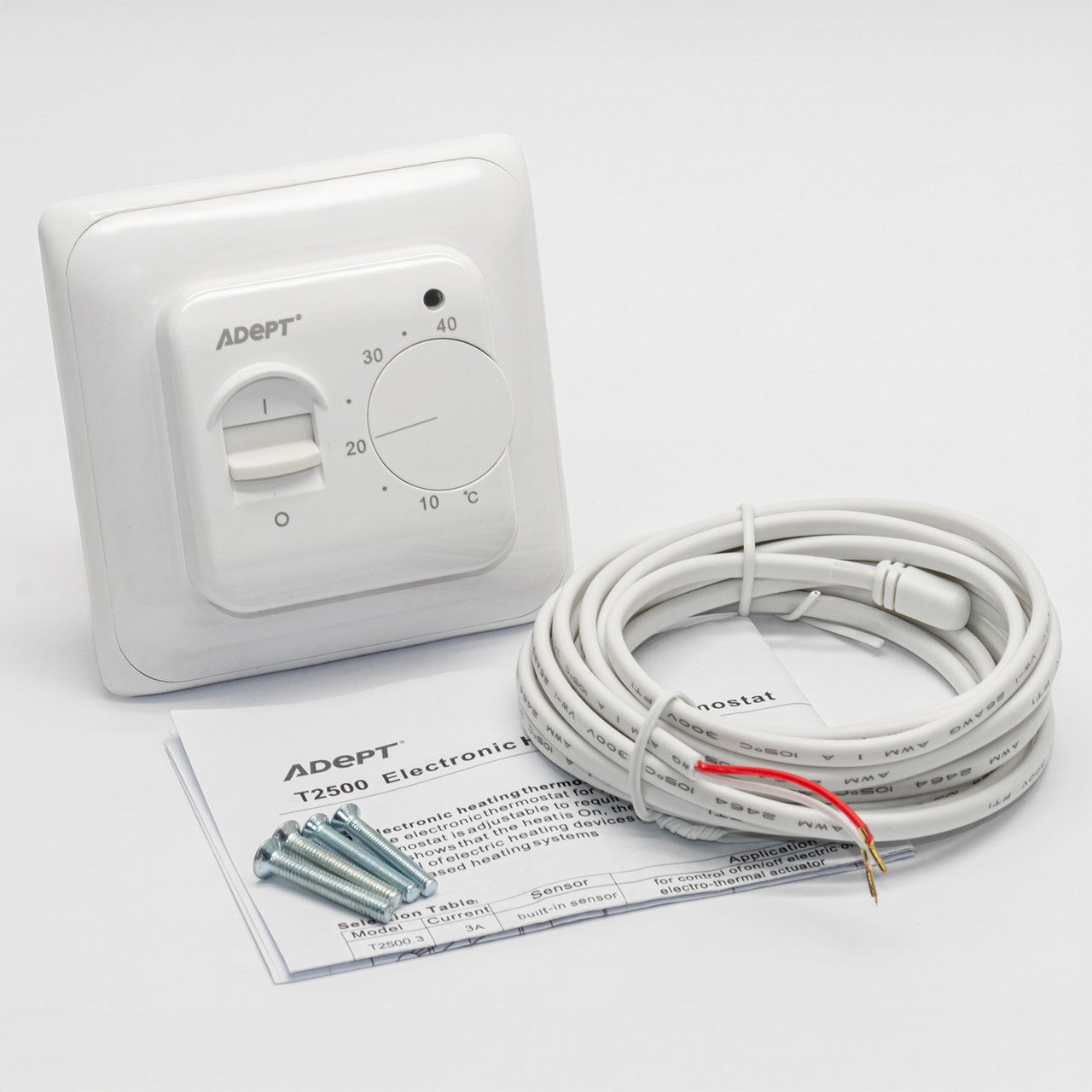 Adept Manual Thermostat for Electric Underfloor Heating