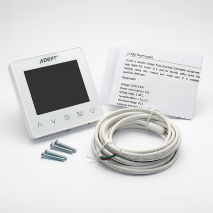 Adept T5100 Programmable Thermostat - White