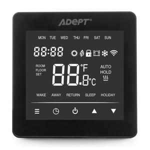Adept T6200 WiFi Touchscreen Thermostat - Black