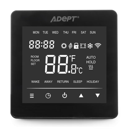 Adept T6200 WiFi Touchscreen Thermostat - Black