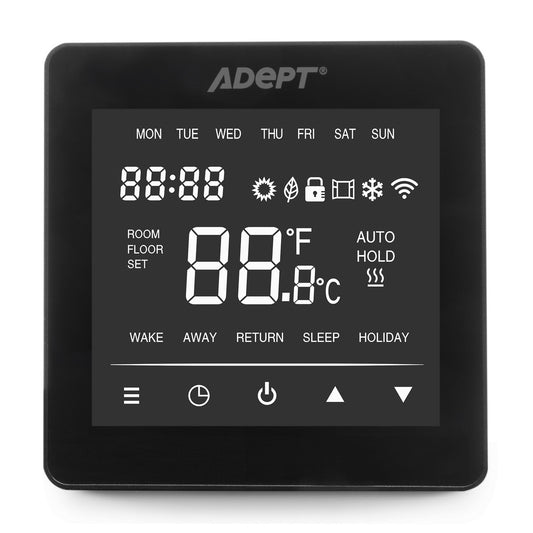Adept T6200 WiFi Touchscreen Thermostat - Black