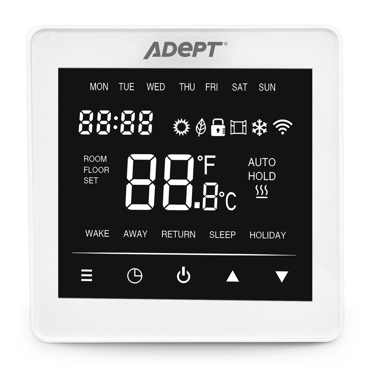 Adept T6200 WiFi Touchscreen Thermostat - White