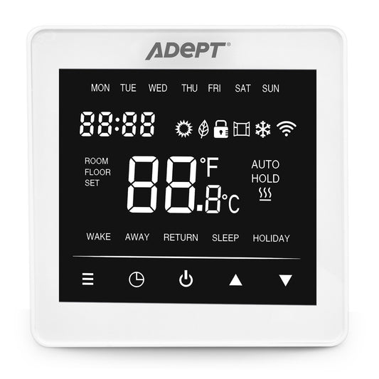 Adept T6200 WiFi Touchscreen Thermostat - White