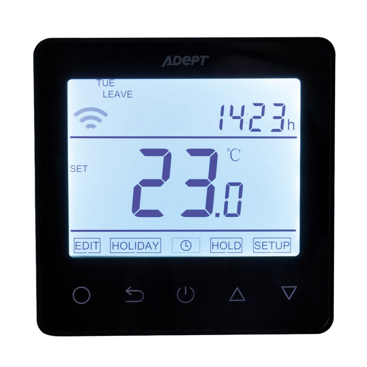 Adept T6300B Smart WiFi Thermostat for Underfloor Heating - Black