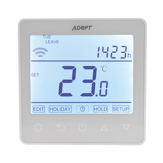 Adept T6300W Smart WiFi Thermostat for Underfloor Heating - White