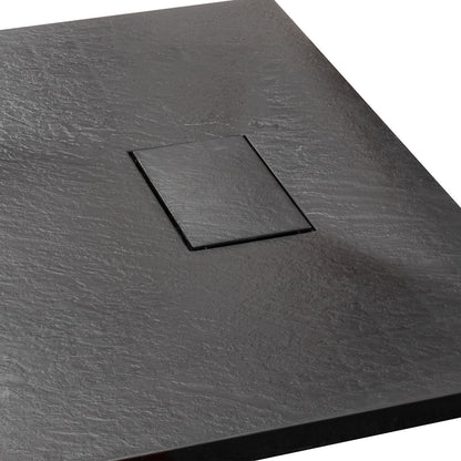 Thermopanel SMC Slate Effect Shower Tray - Black