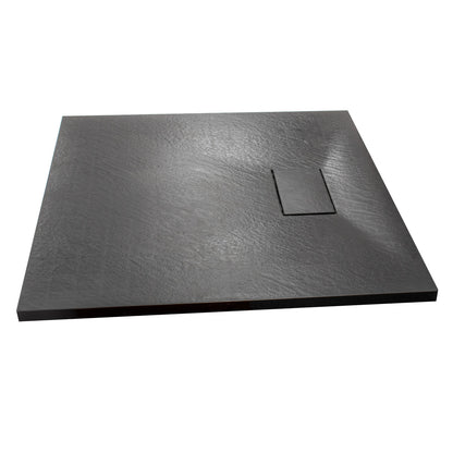 Thermopanel SMC Slate Effect Shower Tray - Black