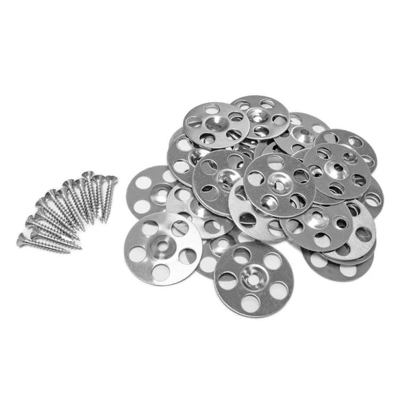 Stack of metal washers and screws