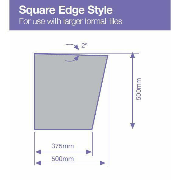 Wet Room Tileable Bench Seat - Square Edge